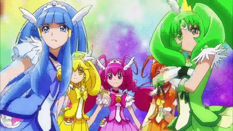 Smile Precure Gif, Magical Design, Japanese Show, Smile Precure, Pixel Animation, Glitter Force, Gender Identity, Alam Yang Indah, Animated Icons