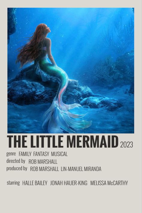 The Little Mermaid Poster, The Little Mermaid 2023, Little Mermaid 2023, Movie Character Posters, Little Mermaid Live Action, Mermaid Movies, Action Movie Poster, Disney Movie Posters, Mermaid Poster