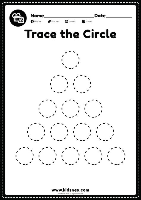 Tracing Circles - Free Printable PDF Circles Curriculum, Fractions To Decimals Worksheet, Abc Order Worksheet, Alphabet Letters To Print, Letter B Worksheets, Worksheet For Kindergarten, Worksheets For Preschoolers, Tracing Worksheets Free, Worksheet Preschool