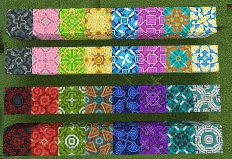 Minecraft Glazed Terracotta Minecraft Floor Designs, Cool Things To Build, Minecraft Interior, Glazed Terracotta, Minecraft Medieval, Minecraft Furniture, Minecraft Construction, Minecraft Inspo, Minecraft Decorations