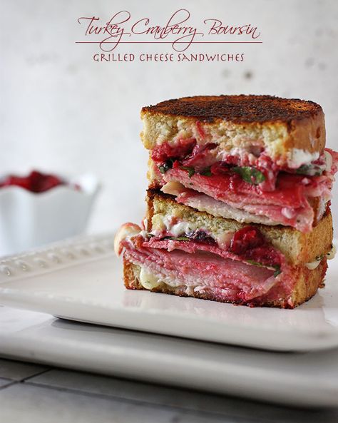 Invite friends over for an after-Thanksgiving leftovers party. Serve these Turkey and Boursin grilled cheeses for a wow-worthy reaction. Turkey Cranberry, Boursin Cheese, Grilled Cheese Sandwiches, Grilled Turkey, Cranberry Cheese, Thanksgiving Leftovers, Burgers Sandwiches, Grilled Cheese Sandwich, Cheese Sandwiches