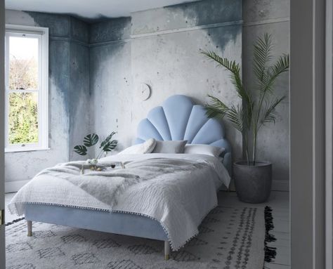 The New Art Deco & Art Nouveau Modern Style, bed Art Nouveau Bedroom, Velvet Bed Frame, Luxury Bedroom Decor, Velvet Bed, Natural Art, Upholstered Bed Frame, Upholstered Bed, Interior Trend, Upholstered Beds