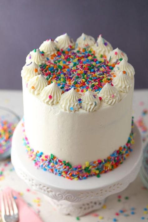 Polka Dot Cake, Checkerboard Cake, Dot Cake, Rainbow Layer Cakes, Sprinkles Birthday Cake, Polka Dot Cakes, Small Birthday Cakes, Homemade Birthday Cakes, Sprinkle Cake