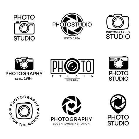 Creative Photography Logo, Best Photography Logo, Photographers Logo Design, Camera Logos Design, Logo Foto, Logo Design Collection, Photographer Logo, Camera Logo, Photography Logo Design