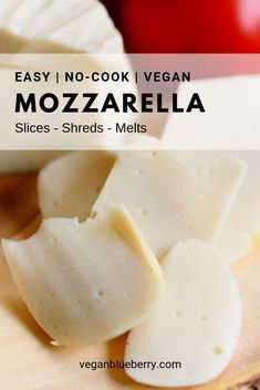 Vegan Pizza Cheese, Vegan Mozzarella Cheese, Recipes With Mozzarella Cheese, Vegan Cheese Recipes, Vegan Mozzarella, Vegan Blueberry, Dairy Free Cheese, Cheese Recipe, Vegan Cooking