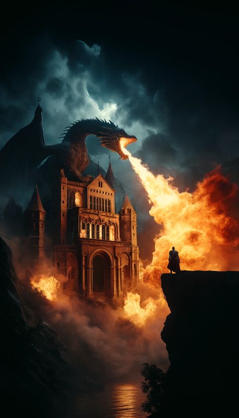 My house now Knight And Dragon Tattoo, Film Jurassic World, Dragon Medieval, Celtic Dragon Tattoos, Dragon Castle, Predator Alien Art, Dark Dragon, Dragon Wallpaper, Sejarah Kuno