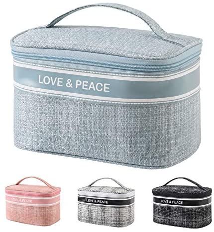 Makeup Bag Travel Cosmetic Bag Portable Makeup Case Organizer Large Toiletry Bags Travel Accessories for Women and Girls (light blue) Check more at http://jewe.me/2021/04/21/makeup-bag-travel-cosmetic-bag-portable-makeup-case-organizer-large-toiletry-bags-travel-accessories-for-women-and-girls-light-blue/ Makeup Case Organization, Travel Size Toiletries, Medical Bag, Makeup Bag Organization, Pouch Organizer, Makeup Organizer, Makeup Bags Travel, Travel Cosmetic Bags, Makeup Pouch