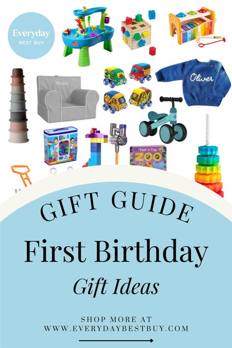 Make their first birthday memorable with the best toddler toys and birthday gifts! Our curated selection includes educational toys and kid toys perfect for every stage. Our gift guide has just what you need to celebrate their big day. Gifts For A 1st Birthday, 1st Birthday Boy Gift Ideas, 1st Birthday Present Ideas, Best First Birthday Gifts, 1st Birthday Boy Gifts, Birthday Gift Guide, 1st Birthday Presents, Best Toddler Toys, Best Baby Toys