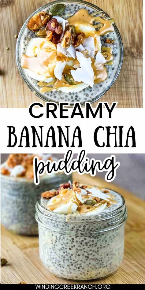 Easy Banana Chia Pudding Banana Nut Chia Pudding, Tropical Chia Pudding, Chia Pudding Almond Milk, Protein Chia Seed Pudding, Banana Chia Seed Pudding, Chai Pudding, Inflammatory Meals, Chia Recipes, Banana Chia Pudding