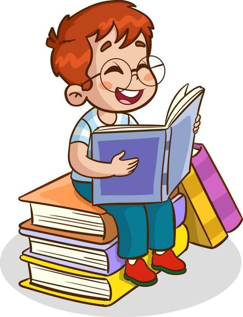 children reading book. kids studying with a book. Vector illustration Someone Reading A Book, Reading Books Illustration, Book Vector Illustration, Reading Cartoon, Book Vector, Children Reading, Kids Reading Books, Cartoon Books, Kids Study