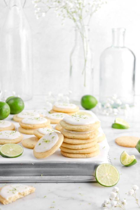 Key Lime Shortbread, Lime Shortbread Cookies, Key Lime No Bake, Lime Shortbread, Small Batch Cookie Recipe, Key Lime Cookies, The Perfect Cookie, Lime Cookies, Cookie Recipes From Scratch