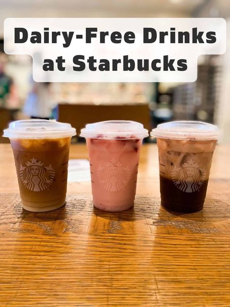 Best Dairy-Free Starbucks Drinks (What to Order Now) - Watch Learn Eat Dairy Free Frappuccino Recipe, Aip Starbucks Drinks, Starbucks Dairy Free Drinks Coffee, Best Dairy Free Starbucks Drinks, Non Dairy Starbucks Drinks Iced Coffee, Lactose Free Starbucks Drinks, Dairy Free Starbucks Drinks Iced Coffee, Aesthetic Starbucks Drink, Dairy Free Starbucks Drinks