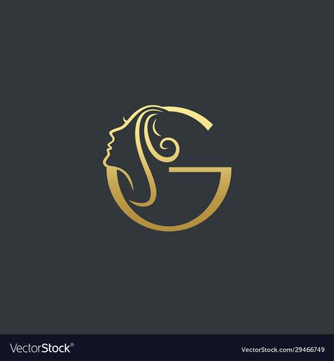 G Letter Design, Logo Design G, Face Logo Design, Beauty Logos, Hair Logo Design, Logo Maker Free, G Logo Design, Toys Logo, Hair Salon Logos