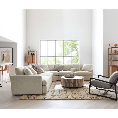 Lounge Deep Wedge 3-Piece Sectional + Reviews | Crate & Barrel Family Room Sectional, Lounge Sectional, 3 Piece Sectional Sofa, Sectional Sofa Couch, 3 Piece Sectional, Pillow Texture, Living Room Sectional, Mallard, Couches Living Room