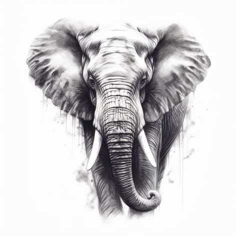 Elephant Tattoos Design, Realism Elephant Tattoo, Realistic Animal Tattoo Design, Elephant Head Tattoo Design, Elephant Drawing Realistic, Thai Elephant Tattoo, Elephant Tattoos Men, Realistic Animal Tattoos, Elephant Tattoo Ideas