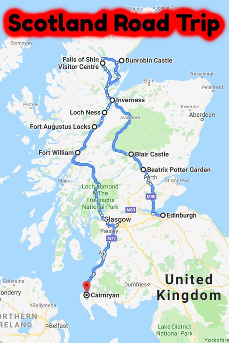 Scottish Road Trip, Scotland Road Trip Map, Blue Sky Images, Bucket List Europe, Road Trip Uk, Scotland Culture, The Loch Ness Monster, Scotland Vacation, Scotland Road Trip