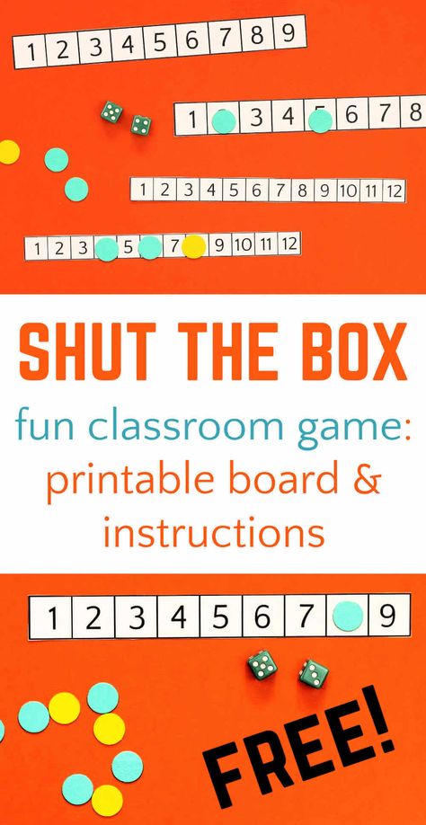 Shut The Box Game Diy, 2nd Grade Board Games, Shut The Box Game Diy Plans, Gen Math, Math Dice Games 1st Grade, Number Games For Kids, Math Domino Games, Number Line Games, Shut The Box Game