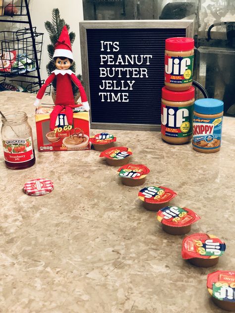 Elf Stuff, Elf Shenanigans, Elf Ideas Easy, Easy Elf On The Shelf, Peanut Butter Jelly Time, Holidays 2023, Elf Yourself, Easy Elf, Awesome Elf On The Shelf Ideas