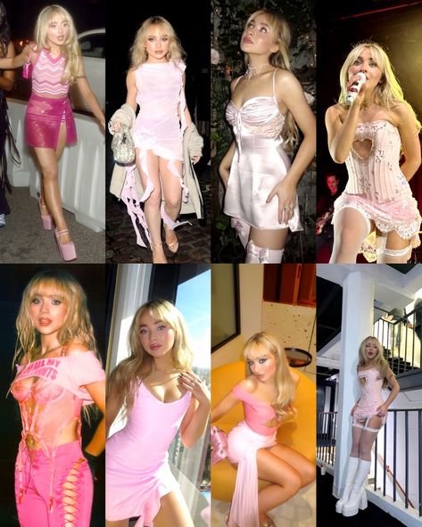 Pop Star Outfit, Sabrina Costume, Star Outfit, Sabrina Carpenter Style, Sabrina Carpenter Outfits, Princess Halloween Costume, Angel Costume, Celebrity Look Alike, Pink Fits