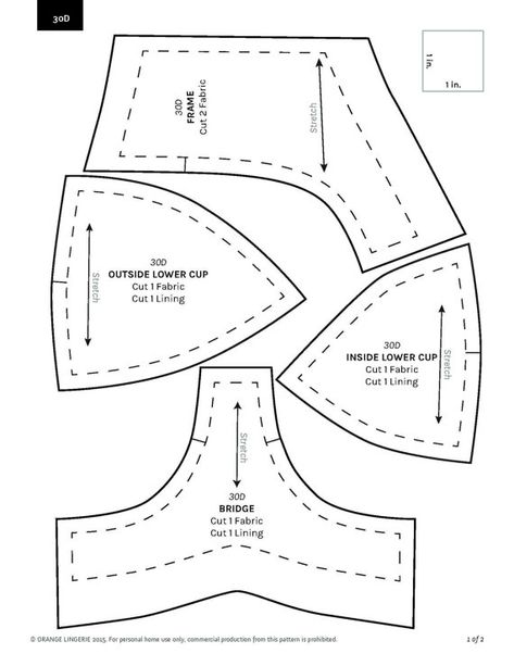 PDF lingerie sewing pattern for an underwire bra by OrangeLingerie Free Bra Pattern, Pola Bra, Tips Menjahit, Sewing Bras, Bra Sewing Pattern, Threads Magazine, Lingerie Patterns, Bra Sewing, Sewing Lingerie