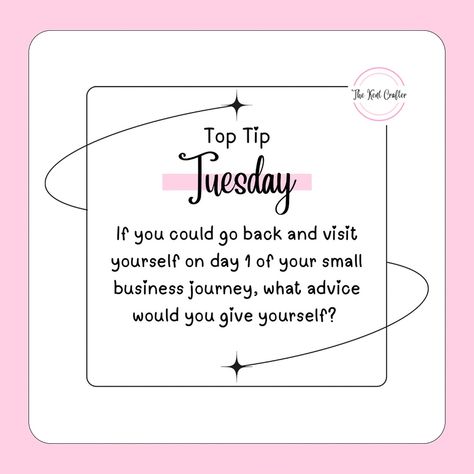 Happy Tuesday lovelies 🩷 If you could go back in time and give yourself one top tip on day 1 of starting your small business journey, what would it be? ✨ Mine would be ‘Stay positive and persistent’ 💪🏼 #tuesday #tuesdayvibe #toptip #tuesdaythoughts #tuesdayvibes #smallbusiness #smallbusinesslove #smallbusinessadvice #tips #etsy #smallbusinesstips #tuesdaythoughts #etsysellersofinstagram #thekentcrafter Tip Tuesday, Go Back In Time, Small Business Advice, Stay Positive, Small Business Tips, Be Mine, Happy Tuesday, Staying Positive, Back In Time