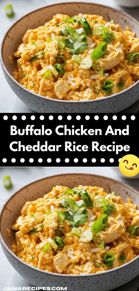 Discover a mouthwatering meal that’s ready in no time! This Buffalo Chicken and Cheddar Rice recipe is not only easy to make, but it also brings a delightful twist to your dinner ideas. Buffalo Chicken Rice, Cheddar Rice, Spicy Buffalo Chicken, Easy Buffalo Chicken, Savory Rice, Spicy Dishes, Hearty Dinner, Rice Casserole, Dinner Idea