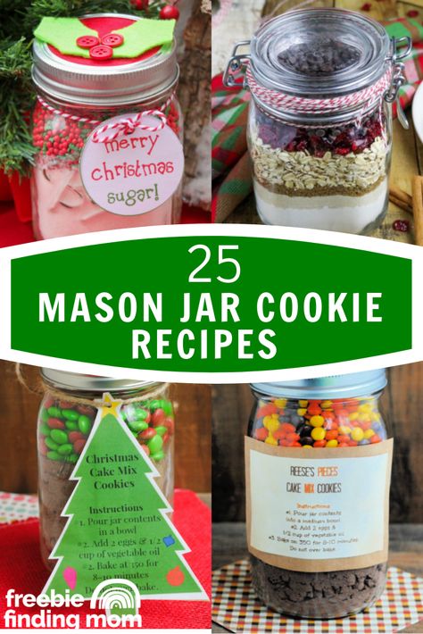 Christmas Cookie Mix In A Jar Gift, Small Co Worker Christmas Gifts Cute Ideas, Fall Cookies In A Jar, Cookie Jar Christmas Gifts, Pint Size Mason Jar Gifts, Cookies In A Jar Recipe Printables, Dry Recipes In A Jar, Christmas Jars Ideas, Pint Jar Cookie Mix Recipe