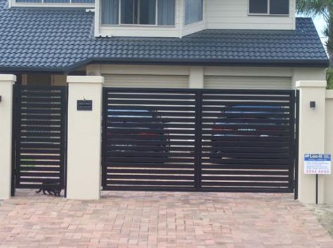 Varieties house gate design that can be appropriate for a person - Decorifusta Gate Design Modern, Gate Design Ideas, Home Gate Design, Gate Wall Design, Gate Designs Modern, Modern Gate, House Main Gates Design, Modern Fence Design, House Fence Design