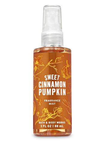 Sweet Cinnamon Pumpkin Travel Size Fine Fragrance Mist | Bath & Body Works Perfume Versace, Homemade Perfume, Cinnamon Pumpkin, Cheap Perfume, Bath N Body Works, Pumpkin Scent, Bath And Body Work, Fine Fragrance Mist, Fragrance Set