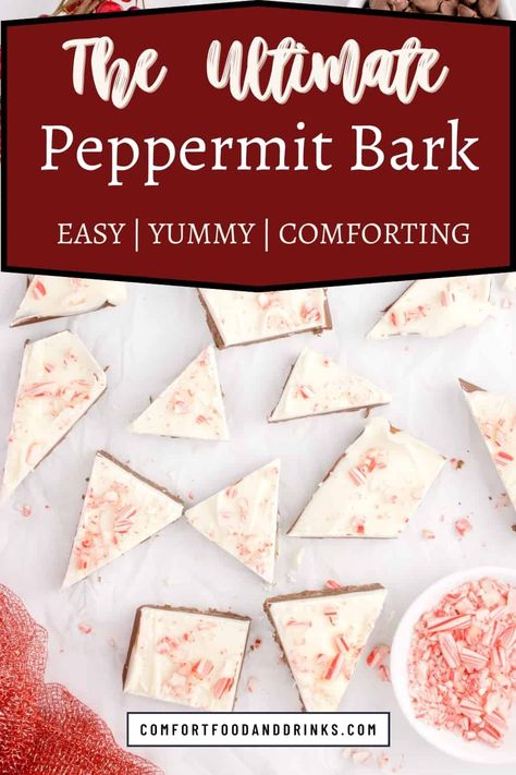 Are you craving a holiday treat that's not only super delicious but also incredibly easy to make? Look no further than this Milk Chocolate Peppermint Bark recipe! Check out the simple steps you need to create one of this favorite holiday treat! Joanna Gaines Peppermint Bark, Chocolate Peppermint Bark Recipe, Bark Recipes Easy, Peppermint Bark Recipe, Christmas Bark Recipes, Traditional Christmas Cake, Peppermint Bark Recipes, Christmas Bark, Chocolate Peppermint Bark