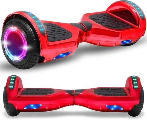 Amazon.com: Newest Generation Electric Hoverboard Dual Motors Two Wheels Hoover Board Smart Self Balancing Scooter with Built-in Speaker LED Lights For Adults Kids Gift (Chrome Red) : Sports & Outdoors Hoover Board, Bluetooth Hoverboard, Hoverboard Scooter, Kids Christmas List, Chrome Red, Ariana Grande Drawings, Best Electric Scooter, Balancing Scooter, Music Speakers