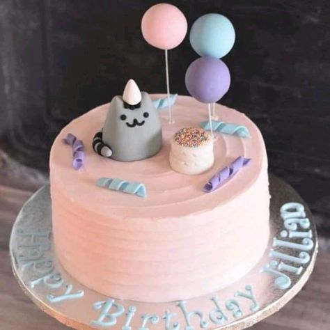 Cake Designs Funny, Funny Cake Ideas, Pusheen Cake, Birthday Cake Funny, Pusheen Birthday, Birthday Cake For Cat, Pastel Cakes, Simple Cake Designs, Funny Birthday Cakes