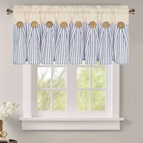 Faster shipping. Better service Large Kitchen Window Curtain Ideas, Kitchen Window Curtain Ideas, Windows Farmhouse, Boho Kitchen Curtains, Farmhouse Valances, Boho Valances, Valances For Windows, Kitchen Curtains And Valances, Farmhouse Kitchen Curtains