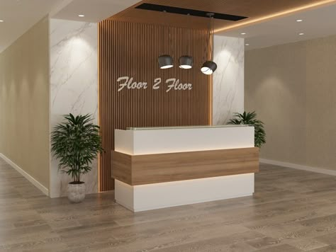 Small Office Reception Desk, Salon Spa Interior Design, Luxury Reception Desks, Office Reception Counters, Modern Office Reception, Small Reception Desk, Reception Table Design, Curved Reception Desk, Office Reception Design