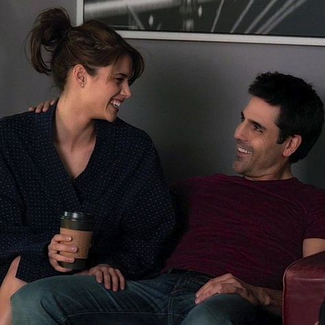 Missy Peregrym and Ben Bass as Andy McNally and Sam Swarek - Rookie Blue. Ridiculous cuteness. Andy Mcnally, Ben Bass, Missy Peregrym, Rookie Blue, Taurus Woman, Tv Couples, Movie Couples, Man Photo, Best Couple