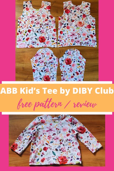 This is my first attempt at a T-shirt pattern, as a person who used to fear sewing with knits. Well, not anymore! I made Anything But Basic Kid’s Tee pattern by DIBY Club. Here’s my experience making T-shirts for all my three kids using this free pattern.The ABB children’s T-shirt pattern is available in 12 kids sizes (18 months to 12 years) as a PDF download. It features a crew neck, three sleeve lengths (short, 3/4, long), and an optional chest pocket. Kids Long Sleeve Shirt Pattern, Baby Long Sleeve Shirt Pattern, Baby Shirt Pattern Free, Baby Shirt Pattern, Free Sewing Patterns Tops, Toddler Shirt Pattern, Long Sleeve Shirt Pattern, T Shirt Sewing Pattern, Toddler Patterns