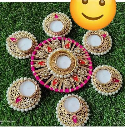 Premium Quality Tea Light Holder Cum Rangoli Floral Rangoli, Diwali Decoration Items, Diwali Lights, Temple Decor, Flower Diy Crafts, Diwali Decorations, Light Candle, Tealight Candle Holders, Gaming Gifts