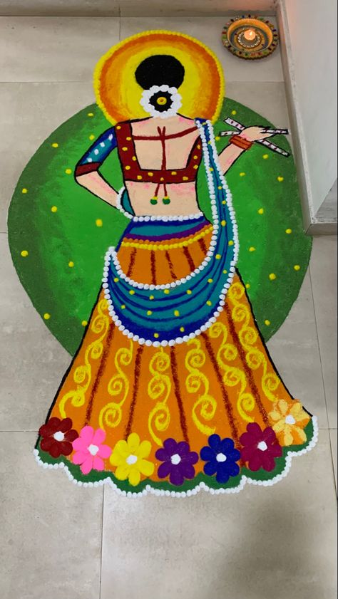 #navratri #rangolidesigns #navratridecorations #decoration Navratri Rangoli Designs Latest, Navratri Rangoli Design, Navratri Rangoli, Attitude Bio, New Year Rangoli, Attitude Bio For Instagram, Very Easy Rangoli Designs, Rangoli Designs Photos, Diy Floral Decor