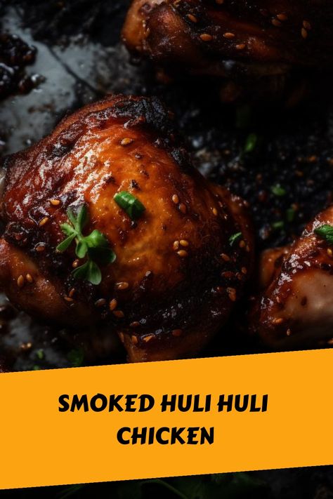 Hawaiian vibes meet the smoker in this huli huli smoked chicken recipe. Sweet, smoky, and full of aloha spirit. Smoked Huli Huli Chicken, Smoked Hawaiian Chicken, Hawaiian Smoked Meat Recipes, Smoked Pineapple Chicken, Smoked Chicken Quarters, Smoked Chicken Recipes, Grilled Chicken Legs, Hawaiian Chicken Recipes, Huli Chicken