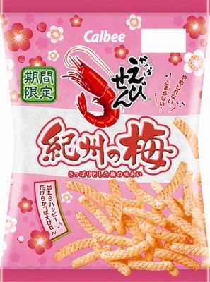 japan shrimp chips | Rinkya Blog: Calbee Potato Chips- Sour Plum Shrimp, Strawberry? Chinese Chips, Japanese Chips, Shrimp Chips, Japanese Potato, Tasty Sweets, Sour Plum, Japanese Candy Snacks, Japan Package, Asian Things