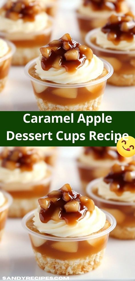 Need a family-friendly dessert that everyone will love? Discover the joy of these Caramel Apple Dessert Cups! They combine rich caramel with crisp apples, making them a delightful treat for kids and adults alike. Caramel Apple Dessert, Caramel Apple Desserts, Oat Crumble Topping, Caramel Apples Easy, Dessert Cups Recipes, Mini Dessert Cups, Apple Dessert, Dessert Options, Apple Desserts