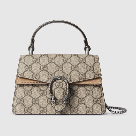 Gucci Dionysus Mini, Mini Top Handle Bag, Unique Hardware, Gucci Mini, Mini Top, Tiger Head, Beauty Items, Handle Bag, Gucci Dionysus