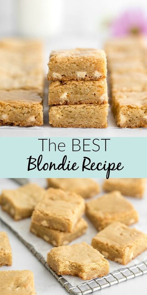 Blondes Recipe Blondie Brownies, Packaging Brownies, Brownies Photography, Homemade Blondies, Brownies Packaging, Best Blondie Recipe, Scratch Brownies, Brownies Chewy, Best Blondies Recipe