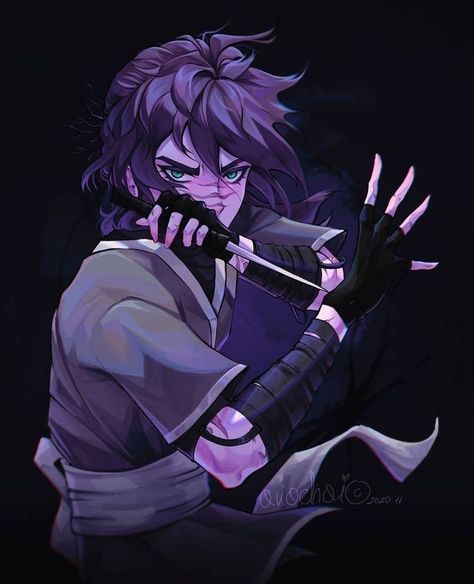 Rogue Character, Anatomy Poses, Fantasy Warrior, Character Design Male, Art Anime, Dnd Characters, Purple Hair, Cartoon Art Styles, Art Reference Poses