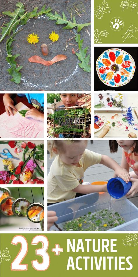 Kids can explore, find new things in nature, get creative in how you use it and just have fun with these simple nature activities to love being outside again! Spring Nature Crafts Preschool, Exploring Nature Activities For Preschoolers, Nature Crafts Preschool, Nature Activities Preschool, Natural Resources Activities, Nature Activities For Kids, Nature Based Preschool, Environment Activities, Things In Nature