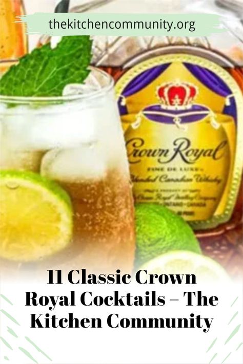 For many whiskey lovers, Crown Royal whiskey is a favorite. Most folks who love whiskey don’t mind sipping Crown Royal neat (without ice cubes or Crown Royal mixers), but there are also some excellent Crown Royal cocktails you can enjoy. From Crown and Coke to a Crown Royal Old Fashioned, Crown Royal mixed drinks are sure to please any audience who loves a good Crown drink. Crown Royal Mixed Drinks, Crown And Coke, Royal Cocktails, Crown Royal Recipes, Crown Drink, Whiskey And Ginger Ale, Ginger Ale Drinks, Best Rye Whiskey, Crown Royal Apple