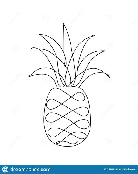 Pineapple Sketch, Pinapple Tattoos, Pineapple Drawing, Pineapple Illustration, Hawaii Tattoos, Pineapple Tattoo, One Line Tattoo, Traditional Tattoo Designs, Sharpie Tattoos