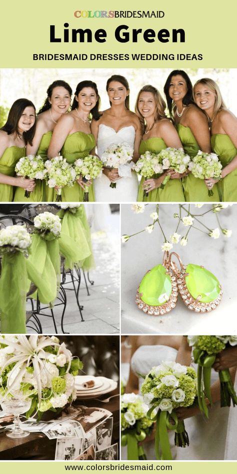 Lime green bridesmaid dresses under 100, 500+ styles, custom free, all sizes and color samples. #closbm #bridesmaids #weddings #weddingideas #greenwedding b592 Wedding Theme Bridesmaid Dresses, Theme Bridesmaid Dresses, Lime Green Wedding Theme, Green Brown Wedding, Lime Green Bridesmaid Dresses, Tiana Wedding, Sage Forest, Green Wedding Theme, Lime Wedding