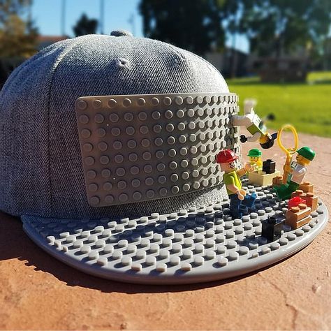 Brick Brick Omega hats, plates and brims are compatible with Lego® and most toy bricks. All Omega hats include front plates and brims. Front plates and brims are interchangeable to different colors. Available in kids & adult sizes. This product includes hat, interchangeable front plate and brim Avaliable in youth and adult sizes ( Circumference: … Lego Hat Diy, Lego Easter Bonnet, Crazy Hat Day Ideas For Adults, Lego Hair Pieces, Lego Sunglasses, Lego Hat, Lego Easter, First Lego League, Easter Hat Parade