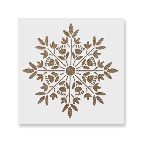 Reusable scandinavian snowflake stencil on 10 mil thick Mylar made in USA. Mylar is a thick plastic like material that is washable and extremely durable. Our stencils are laser-cut in a wide variety of sizes and shipped out in only 1 business day. Scandinavian Snowflake, Snowflake Wall, Stencil Christmas, Snowflake Stencil, Signs Christmas, Face Stencils, Wall Decor Christmas, Tree Stencil, Reusable Stencils